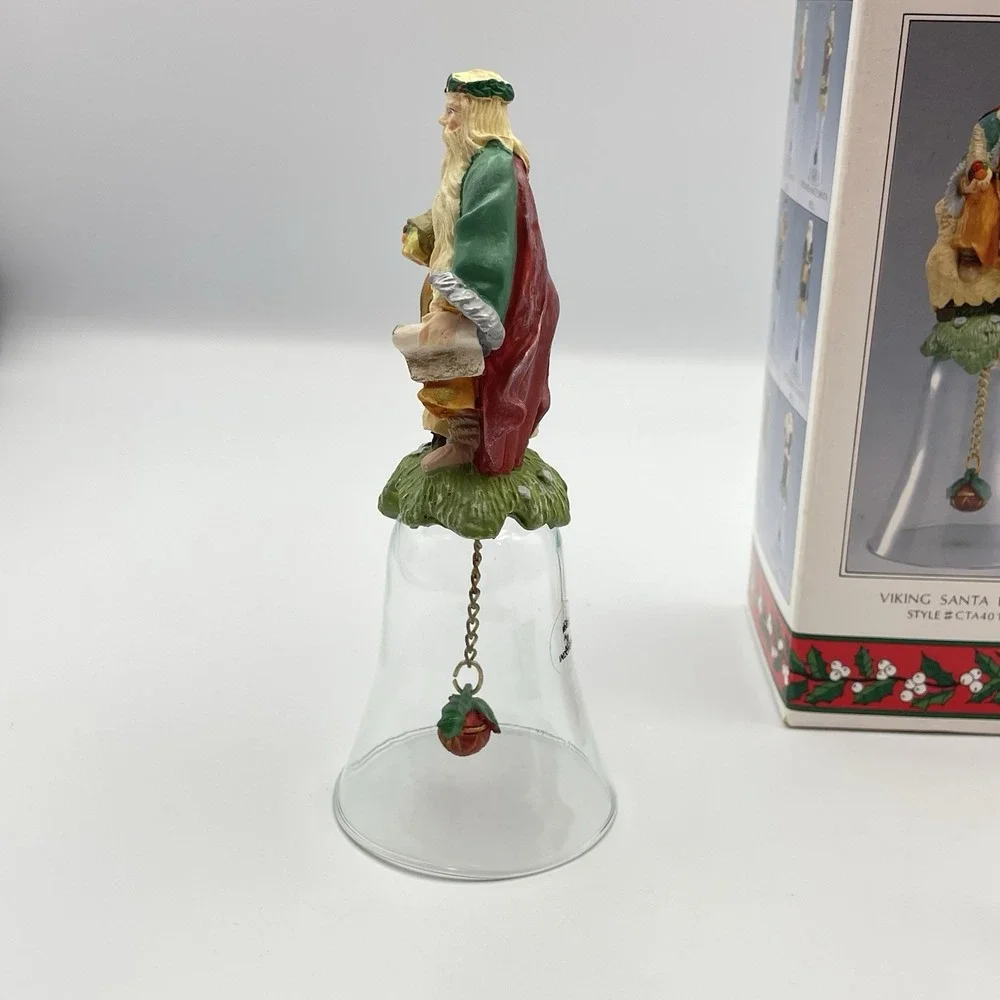 NIB Novelino Christmas Through The Ages Viking Santa Bell‎ Vintage 1992 #CTA401